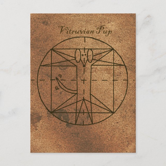 Postal Vitruvian Pup (Anverso)