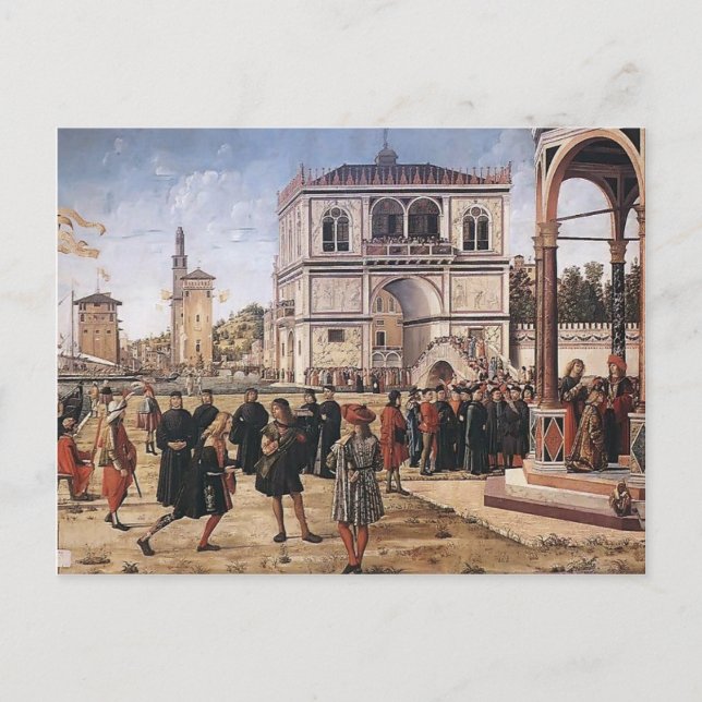 Postal Vittore Carpaccio-Repatriación de Embajadores (Anverso)