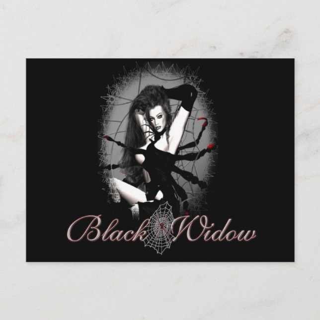 Postal Viuda negra (Anverso)