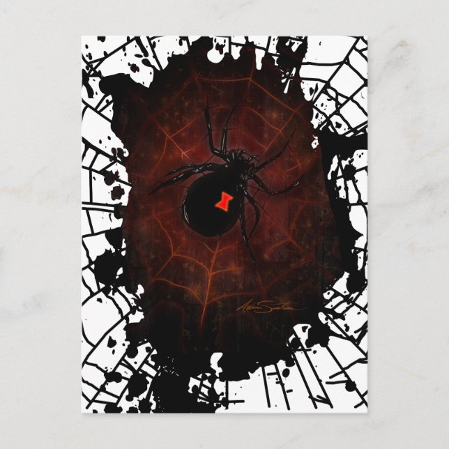 Postal Viuda negra (Anverso)