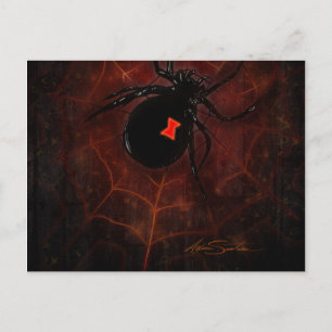 Postal Viuda negra (diseño de firma)