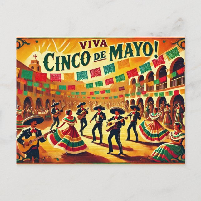 Postal ¡Viva Cinco de Mayo! (Anverso)