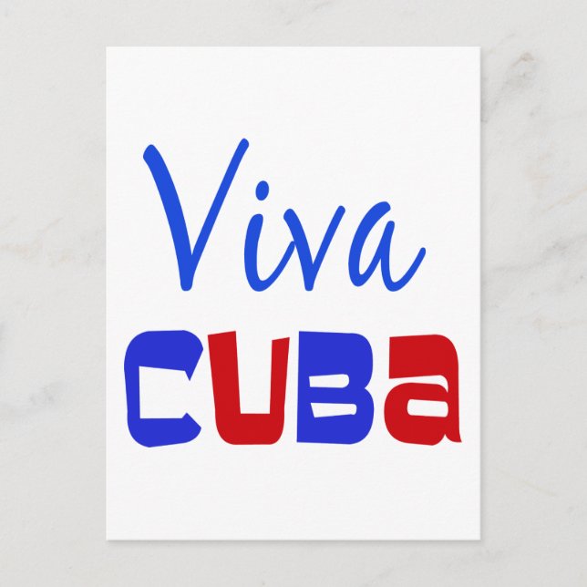 Postal Viva Cuba (Anverso)