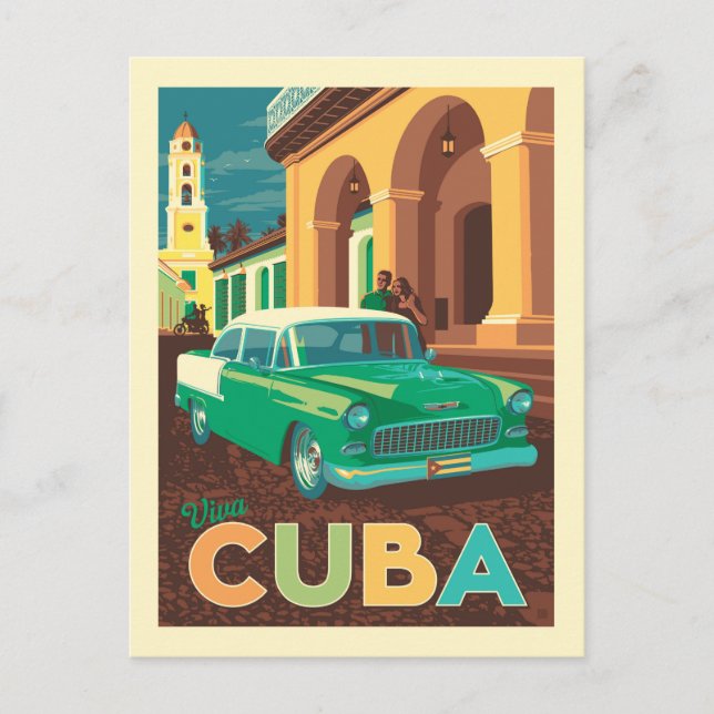 Postal Viva Cuba (Anverso)