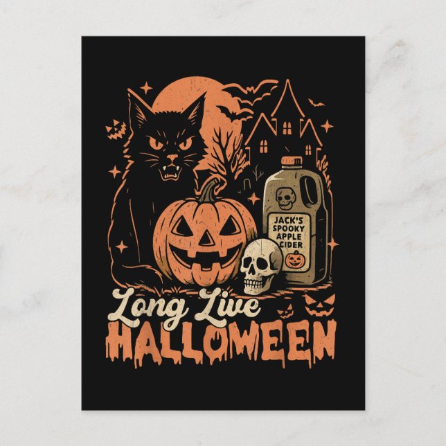 Postal Viva Halloween (Anverso)