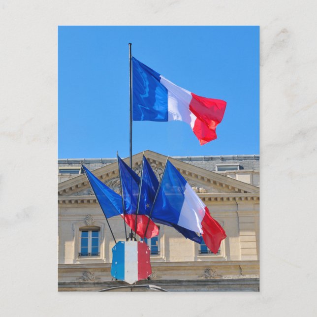 Postal Viva la Francia (Anverso)