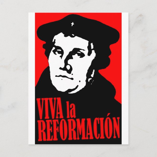 Postal Viva la reforma LUTHER (Anverso)