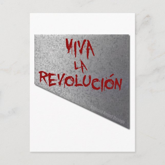 Postal Viva la Revolución Guillotine (Anverso)