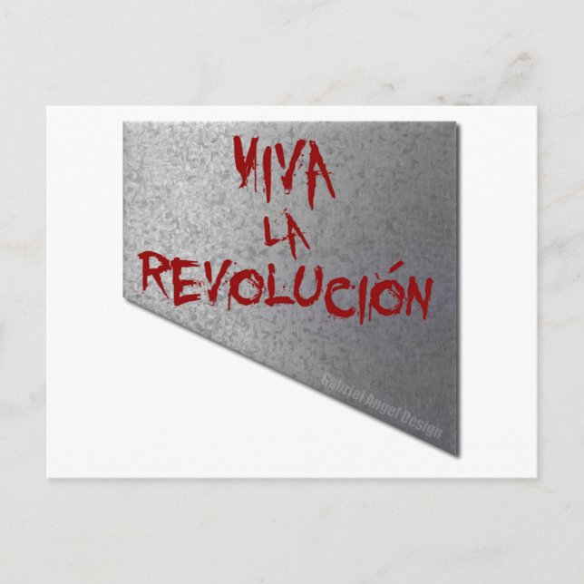 Postal Viva la Revolución Guillotine (Anverso)