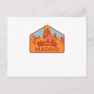 Postal Viva Madrid España City Travel Gift