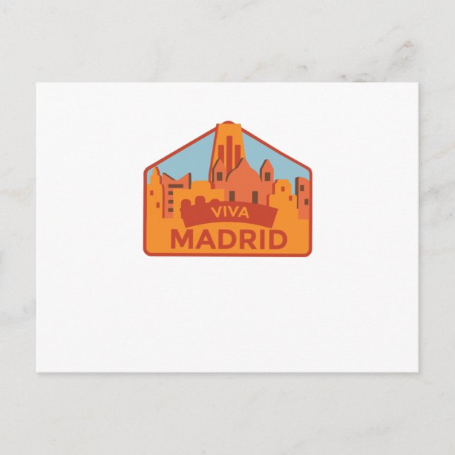 Postal Viva Madrid España City Travel Gift (Anverso)