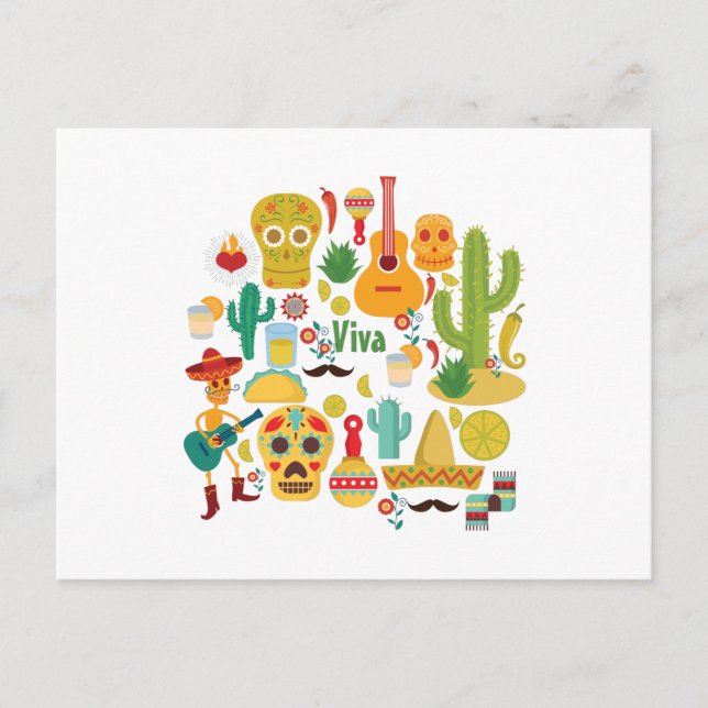 Postal viva méxico (Anverso)