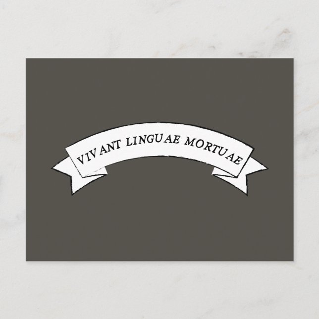 Postal VIVANT LINGUAE MORTUAE - Larga vida a las lenguas  (Anverso)