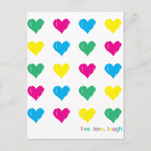 Postal Vive. Amor. Ríe.