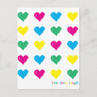 Postal Vive. Amor. Ríe.