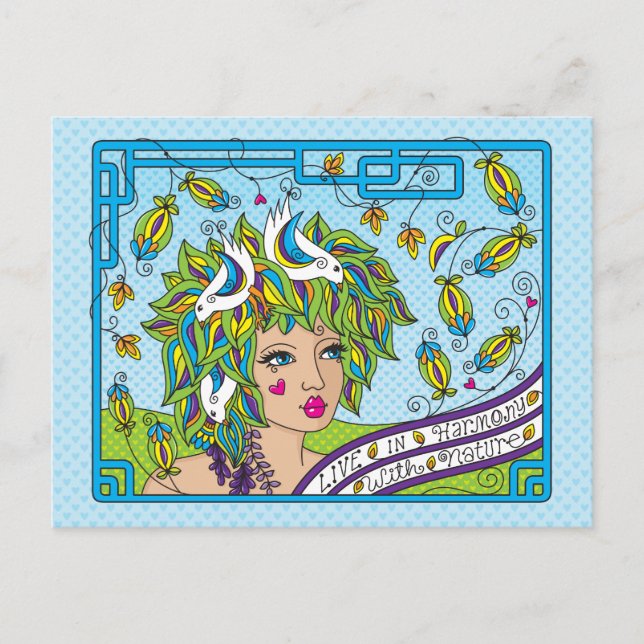 Postal Vive en armonía_ (Anverso)