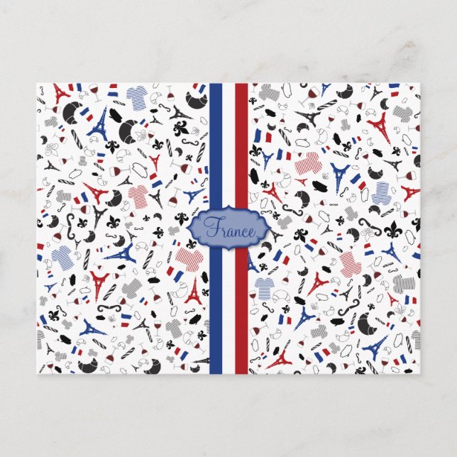 Postal Vive la Francia (Anverso)