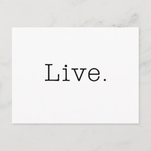 Postal Vive. Plantilla de presupuesto en directo en blanc