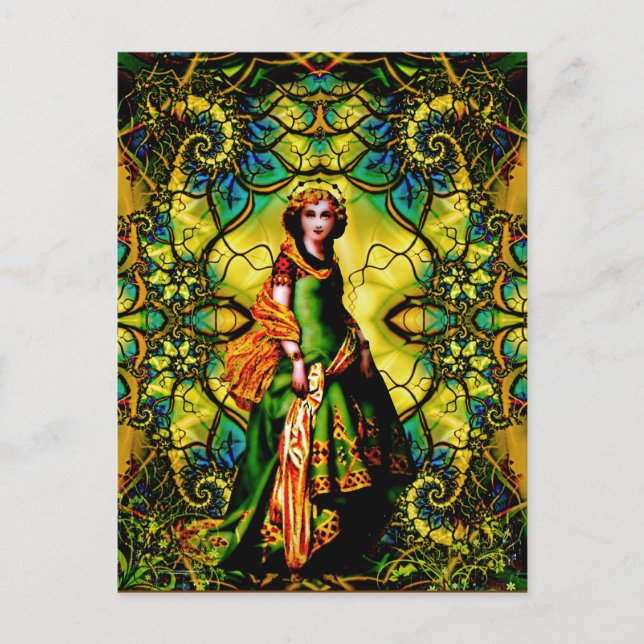Postal Vivian, Diosa De Woodland Mystique (Anverso)