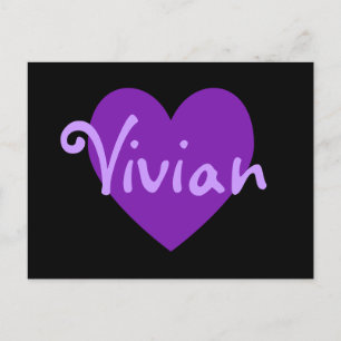 Postal Vivian en morado
