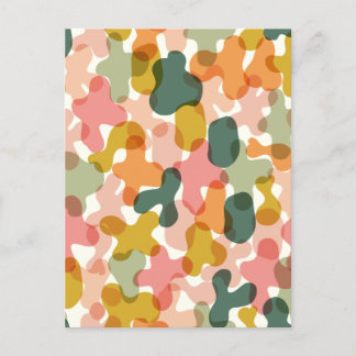 Postal Vivid Camo Blobs Pillow