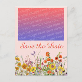 Postal Vivid Wildflowers