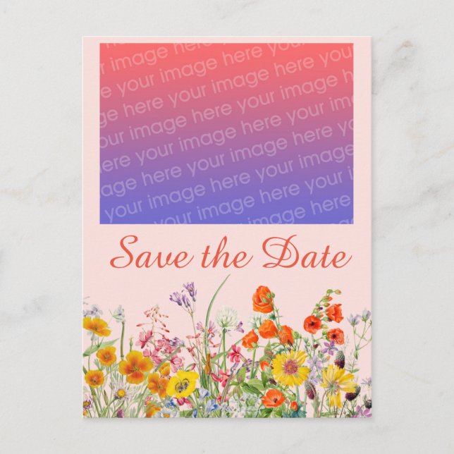 Postal Vivid Wildflowers (Anverso)