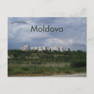 Postal Viviendas en la cima de la colina de Ribnita Moldo