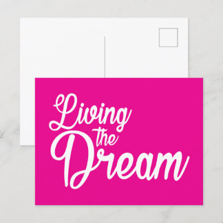 Postal Viviendo el sueño como motivación Inspiradora