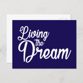 Postal Viviendo el sueño como motivación Inspiradora