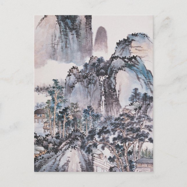 Postal Viviendo en las montañas (Anverso)