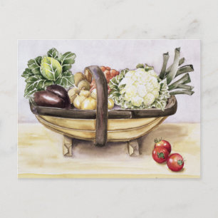 Postal Vivir con una trucha de verduras 1996