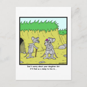 Postal Vivir en un basurero: personalizado de ratas