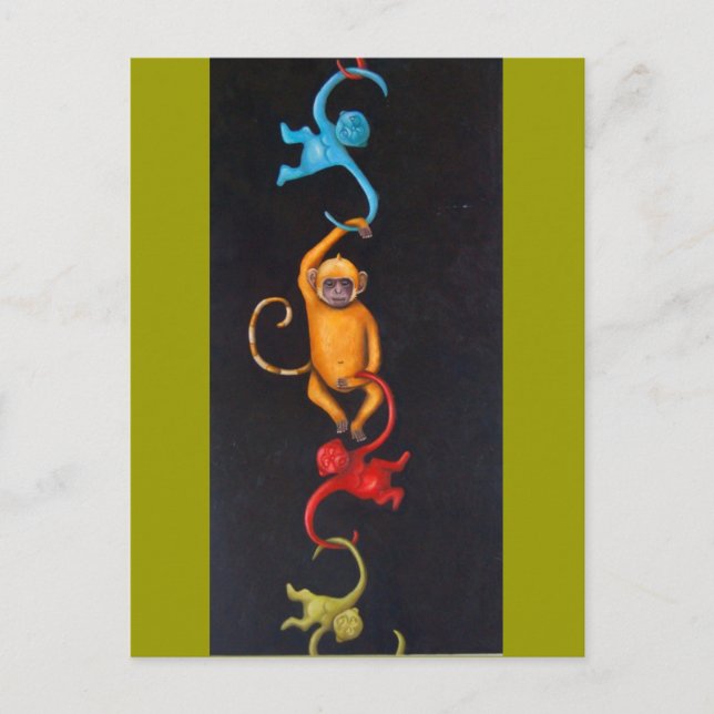 Postal Vivir en un mundo plástico (Anverso)