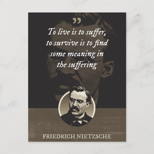 Postal Vivir es sufrir, sobrevivir es encontrar algunos (Anverso)