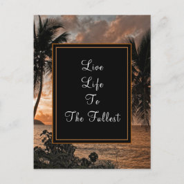 Postal Vivir La Vida Al Máximo De Las Playas Tropicales P