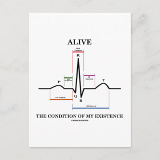 Postal Vivo La Condición De Mi Existencia (ECG/EKG)