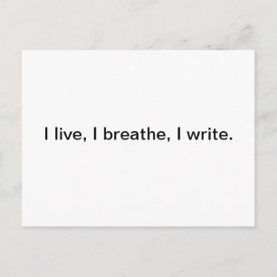 Postal Vivo, respiro, escribo