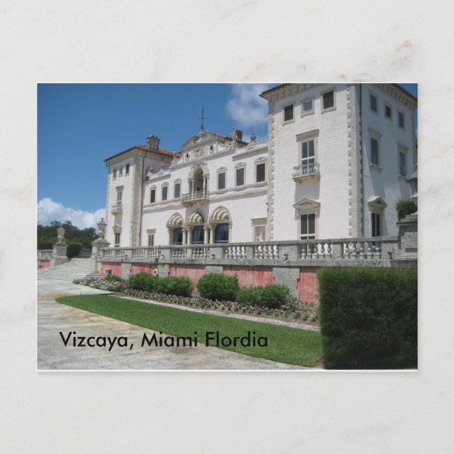 Postal Vizcaya, Miami Flordia (Anverso)