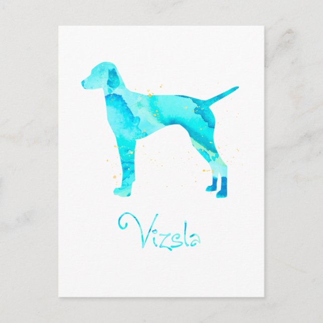 Postal Vizsla Watercolor Design (Anverso)