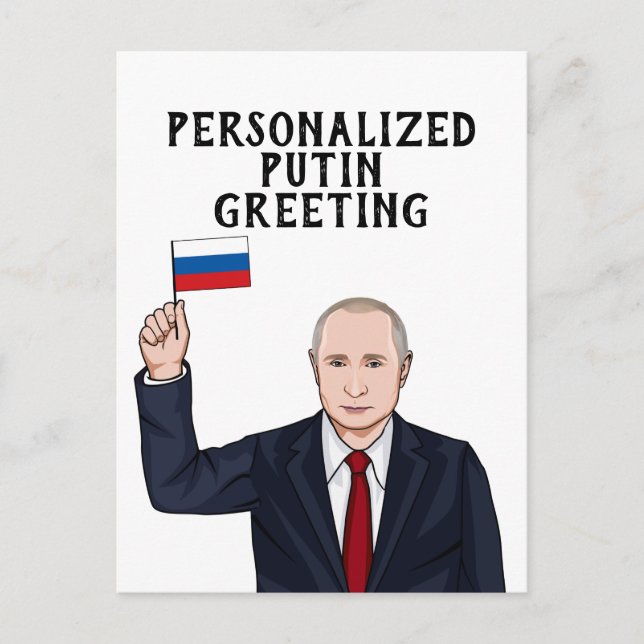 POSTAL VLADIMIR PUTIN PERSONALIZADO (Anverso)