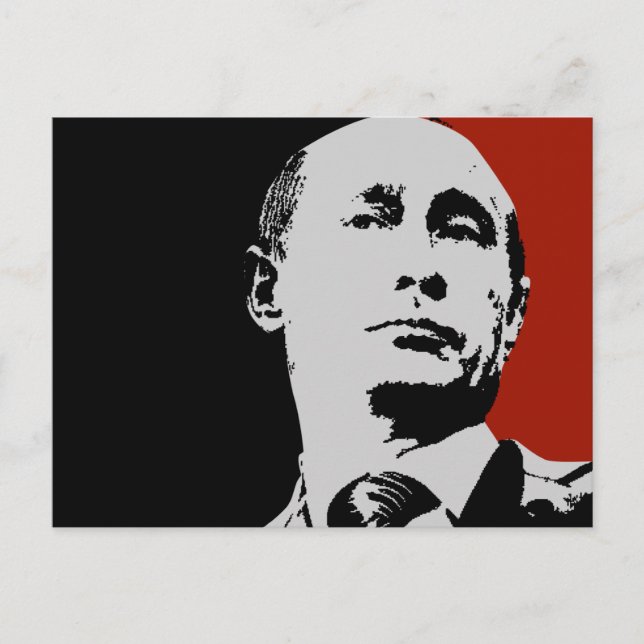 Postal Vladimir Putin Rojo (Anverso)