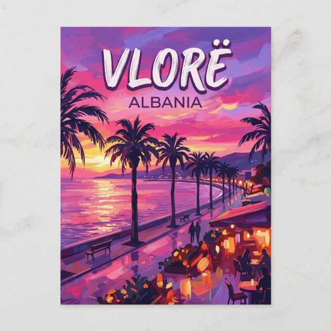 Postal Vlorë Lungomare Albania (Anverso)
