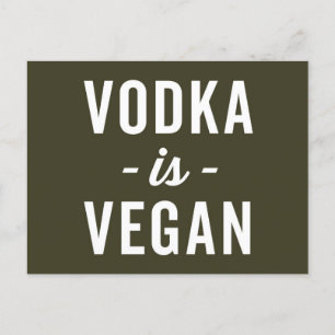 Postal Vodka Es Una Cita Funny Vegan