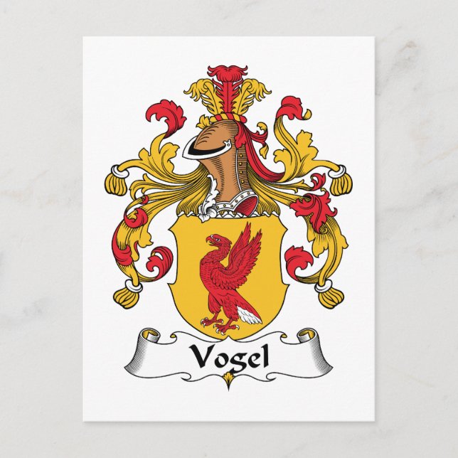Postal Vogel Family Crest (Anverso)