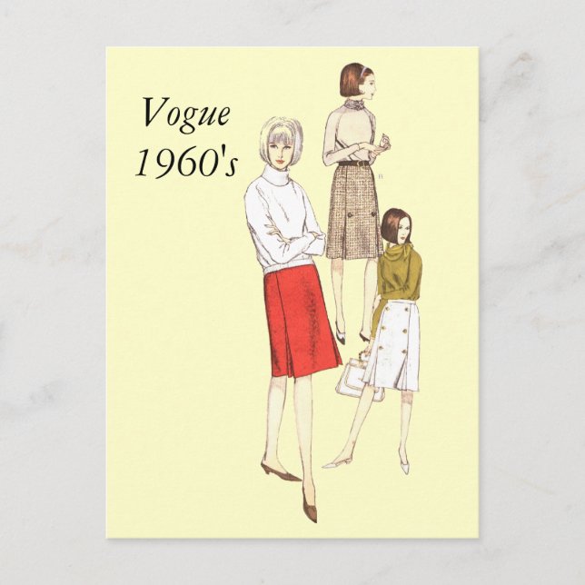 Postal Vogue de los años 60, Vogue de los 60 (Anverso)