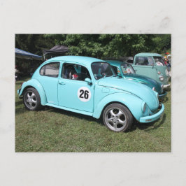 Postal Voiture bleue