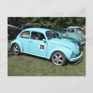 Postal Voiture bleue
