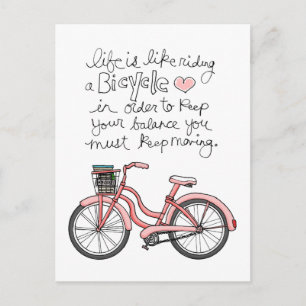 Postal vol25 la vida es como andar en bicicleta