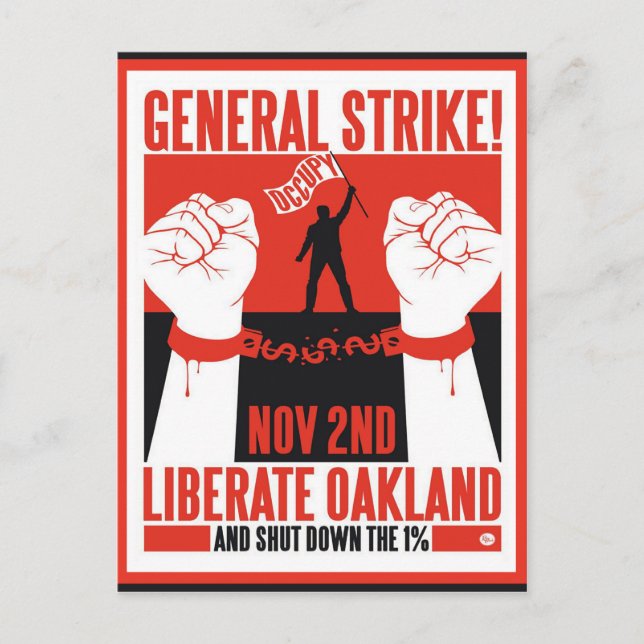 Postal Volante de protesta Oakland Occupy (Anverso)